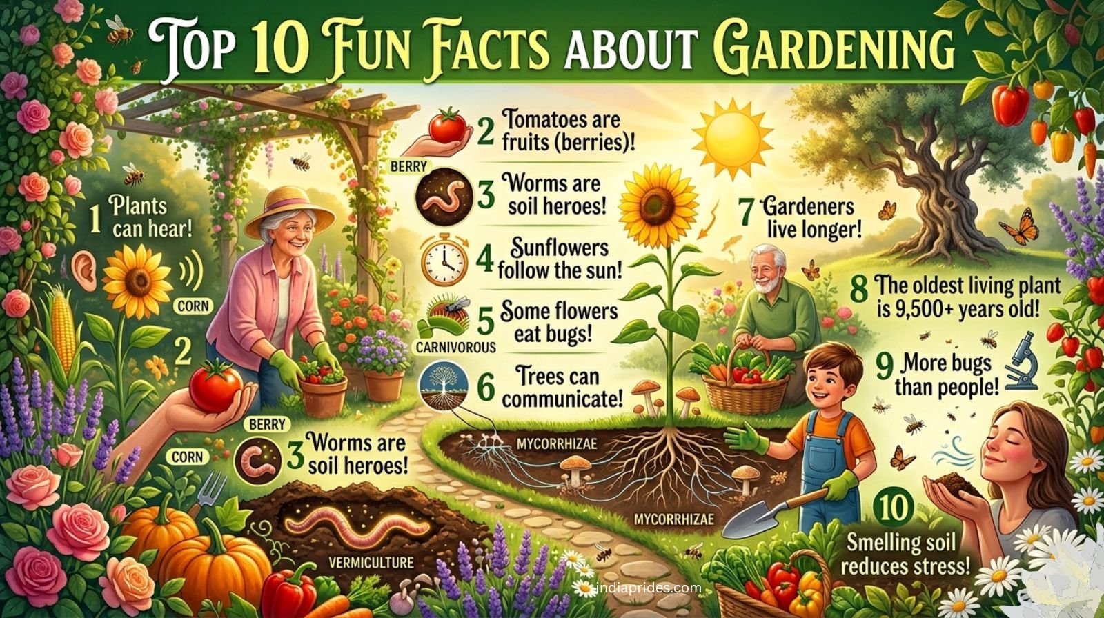Top 10 Fun facts about gardening