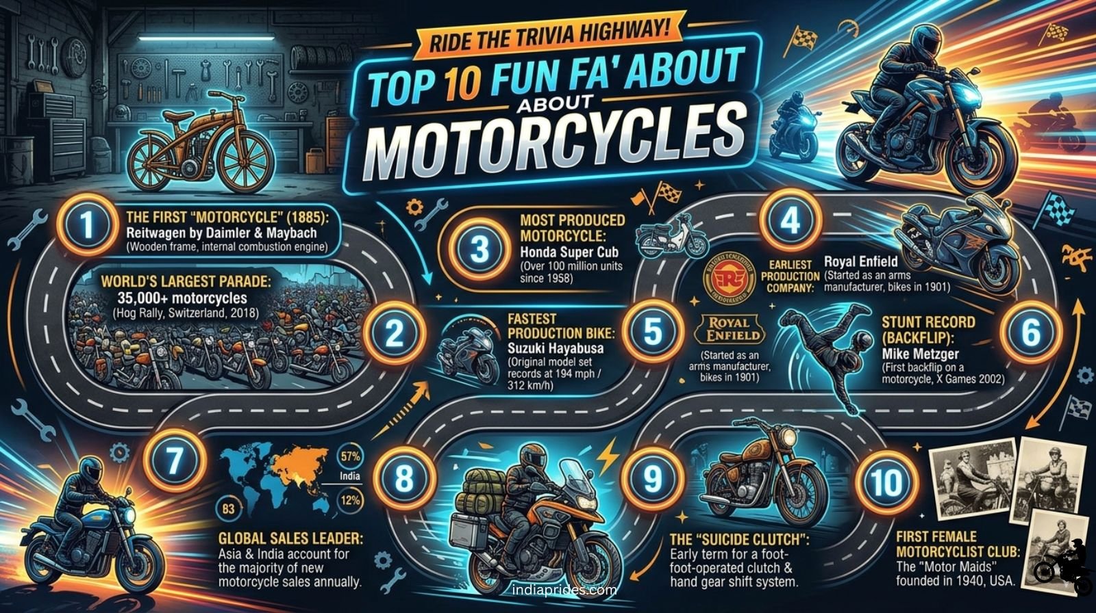 Top 10 Fun Facts About Motorcycles