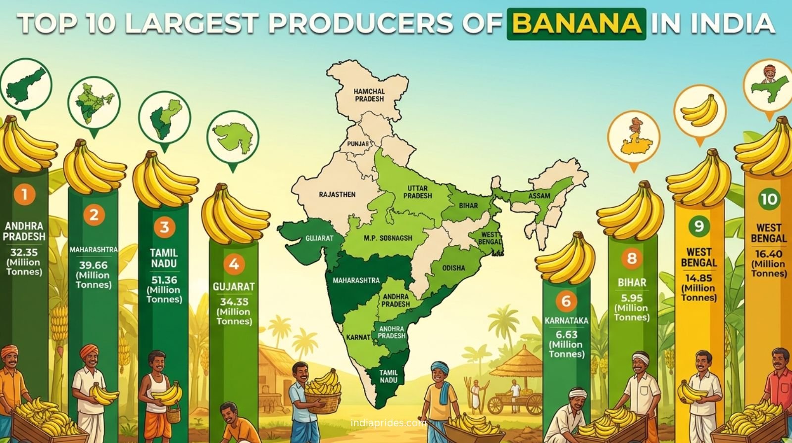 Top 10 Largest Producer of Banana in India