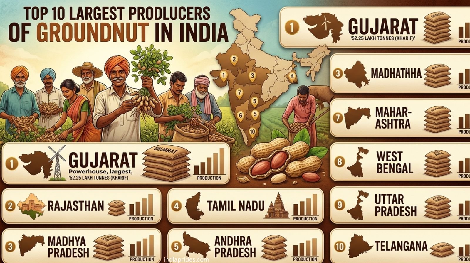 Top 10 Largest Producers of Groundnut in India